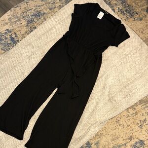 French Atmosphere Elegant Black Jumpsuit